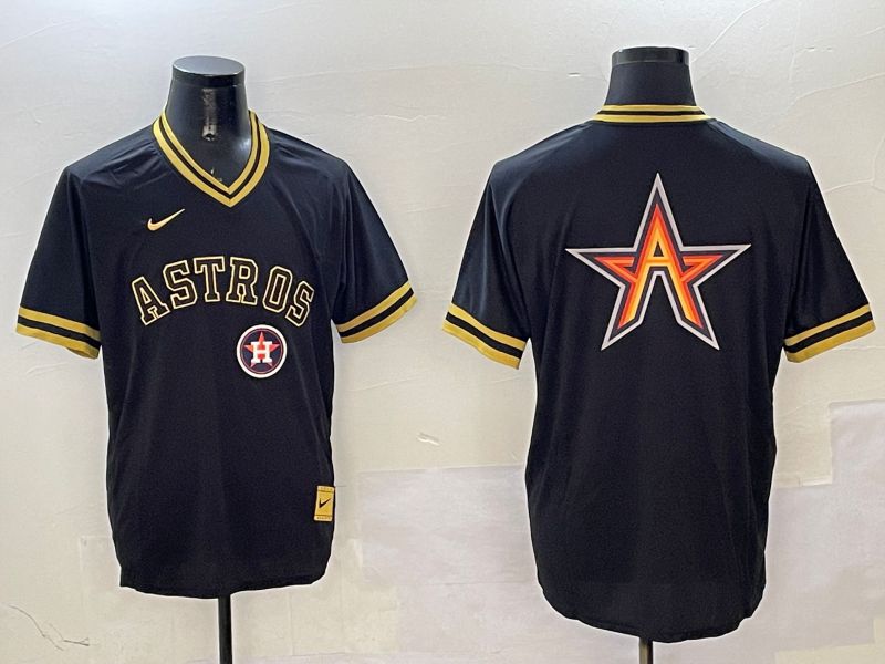 Men Houston Astros Blank Black Gold Game 2025 Nike MLB Jersey style 6